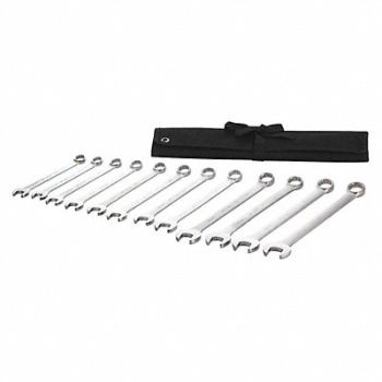 WESTWARD Combo Wrench St Steel Satin Offset, 54DG04