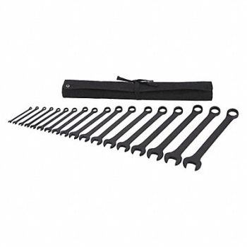 WESTWARD Combo Wrench St Steel Black Oxide Offset, 54DG08