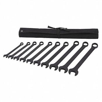 WESTWARD Combo Wrench St Steel Black Oxide Offset, 54DG09