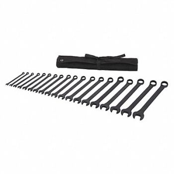 WESTWARD Combo Wrench St Steel Black Oxide Offset, 54DG10