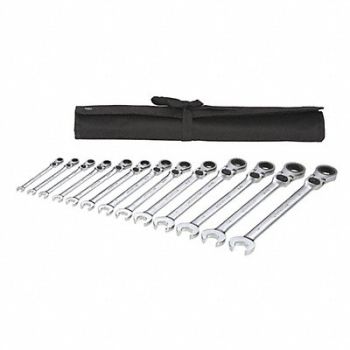 WESTWARD Combo Wrench St Steel Fll Plish Flexible, 54DG28