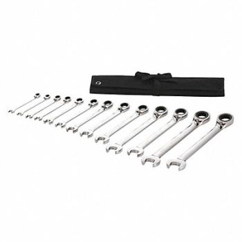 WESTWARD Combo Wrench St Steel Full Polish Offset, 54DG32