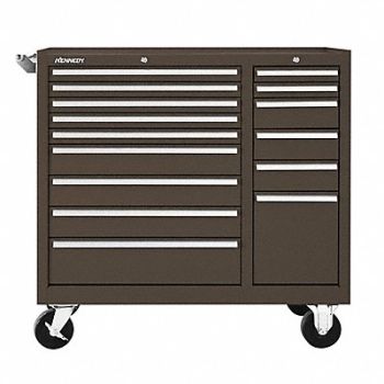KENNEDY Rolling Tool Cabinet Brown Heavy Duty, 54DM83