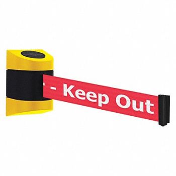 TENSABARRIER Barrier Post Plastic Post Yellow Finish, 54EE52