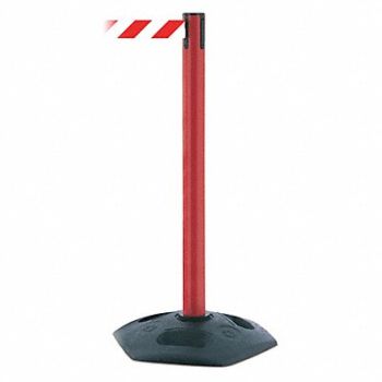 TENSABARRIER Barrier Post PVC Post Red Finish, 54EE71