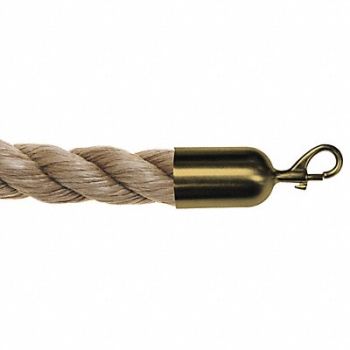 TENSABARRIER Rope Barrier Poly Hemp 8 ft., 54EE74