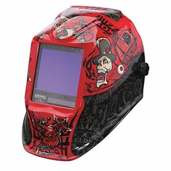 LINCOLN ELECTRIC Welding Helmet Mojo Graphic Black/Red, 54EE92