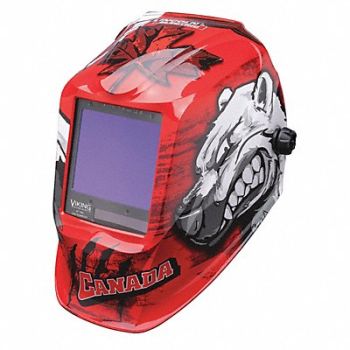 LINCOLN ELECTRIC Welding Helmet Polar Arc Graphic Red, 54EE93