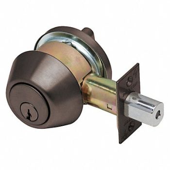 DEXTER Deadbolt Locks Cylindrical Grade 1, 54FF96