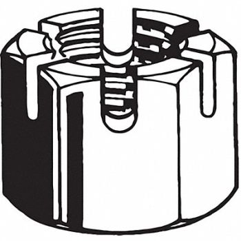 GRAINGER APPROVED CstlNt Pln Class 4 M24-1.50 36mm PK10, 54FM31