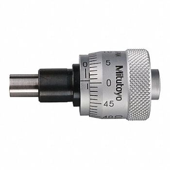 MITUTOYO Micrometer Head 0 to 6.5mm Range Steel, 54GE46