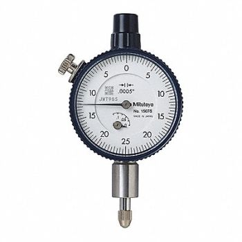MITUTOYO Dial Indicator 0 to 0.125 Range White, 54GE55