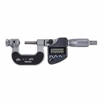 MITUTOYO Electronic Digital Micrometer Anvil Flat, 54GE71