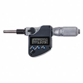 MITUTOYO Digital Micrometer Head Steel IP65, 54GE76