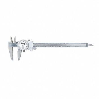 MITUTOYO Dial Caliper White 0-8 Caliper Range, 54GE78