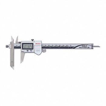 MITUTOYO Digital Caliper 1-3/16 Jaw Depth Steel, 54GE90