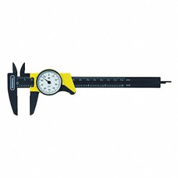 GENERAL TOOLS Dial Caliper Plastic Black 0-6 Range, 54GX50