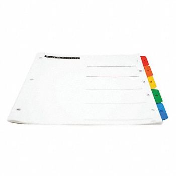 ABILITY ONE Binder Divider Preprinted Tabs White, 54HD59