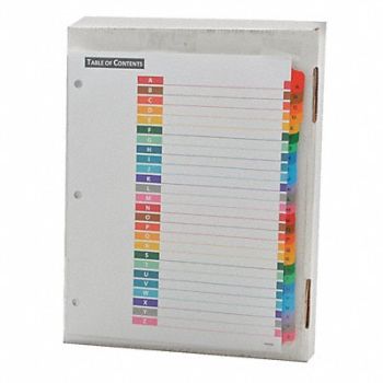 ABILITY ONE Binder Divider Preprinted Multicolor, 54HD61