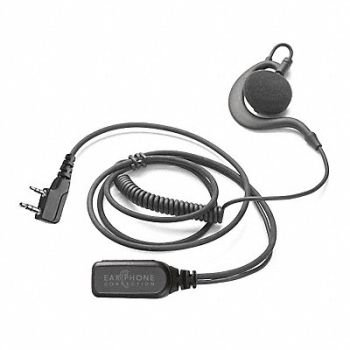 EARPHONE CONNECTION Light Duty Speaker Earhook Clip-On Black, 54HH82