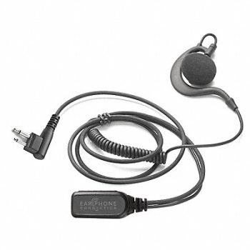 EARPHONE CONNECTION Light Duty Speaker Earhook Clip-On Black, 54HH83