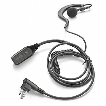 EARPHONE CONNECTION Earhook Lapel Microphone Black, 54HH86