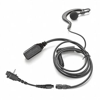 EARPHONE CONNECTION Earhook Lapel Microphone Black, 54HH87