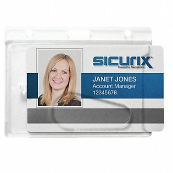 SICURIX Rigid Badge Holder Horizontal PK25, 54HP61