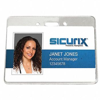 SICURIX Government Badge Holder Horizontal PK50, 54HP68