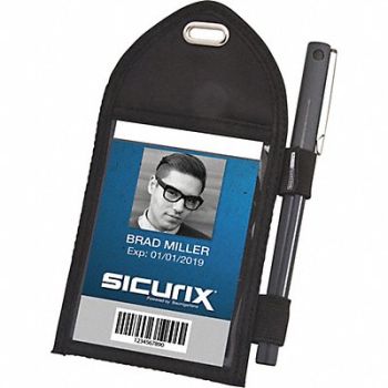 SICURIX ID Badge Holder Vertical PK12, 54HP73