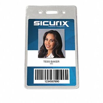 SICURIX ID Badge Holder Vertical PK50, 54HP75