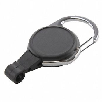 SICURIX Badge Reel Retractable Blk PK12, 54HP89