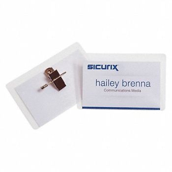 SICURIX ID Badge Holder Kit Color Clear PK50, 54HR02