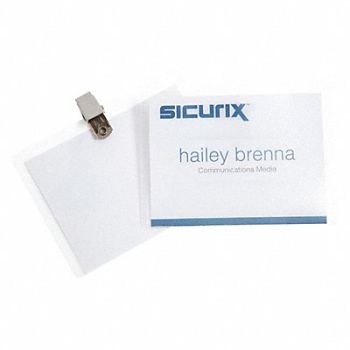 SICURIX ID Badge Holder Kit Color Clear PK50, 54HR05