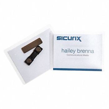 SICURIX ID Badge Holder Kit Color Clear PK20, 54HR07