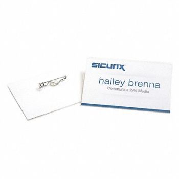 SICURIX ID Badge Holder Kit Color Clear PK100, 54HR09