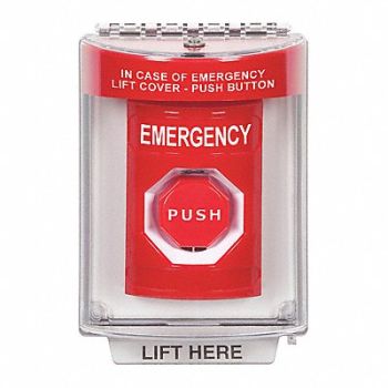 SAFETY TECHNOLOGY INTERNATIONAL Emergency Push Button Momentary Type, 54JF27