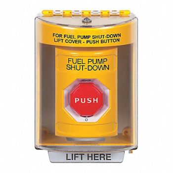SAFETY TECHNOLOGY INTERNATIONAL Fuel Pump Shutdown Push Button 2-7/8 D, 54JF39