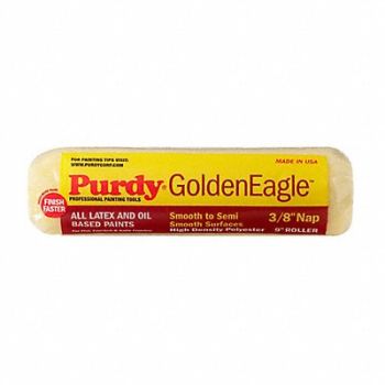 PURDY Paint Roller Cover 9 L 3/8 Nap Polyester, 54JF63