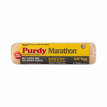 PURDY Roller Cover 9 L 3/8 Nap Nylon/Polyester, 54JF67