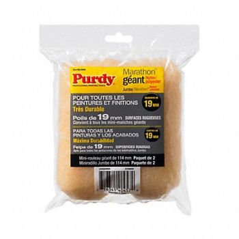 PURDY Mini Roller Cover 4 1/2 L 3/4 Nap PK2, 54JF72