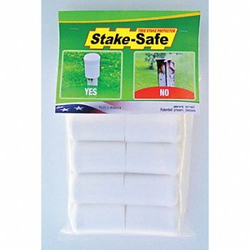 STAKE SAFE Post Cap White 2 Dia PK10, 54JF79