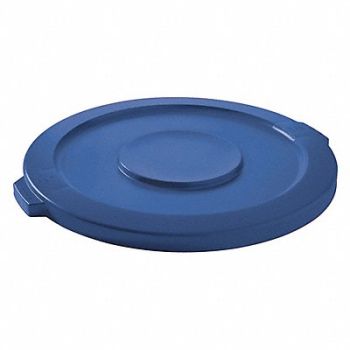 TOUGH GUY D5922 Trash Can Top Flat Top Round Blue, 54JJ59