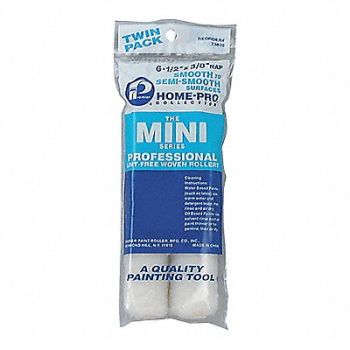 PREMIER Mini Rollers 6 1/2 L 3/8 Nap Woven PK2, 54JM21