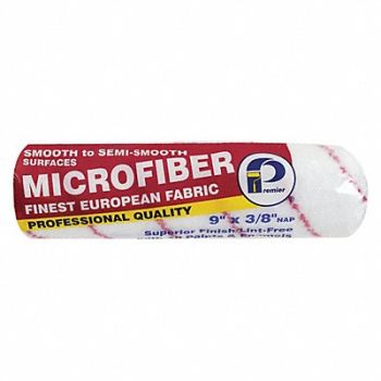 PREMIER Roller Cover 9 L 3/8 Nap Microfiber, 54JM27