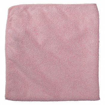 RUBBERMAID COMMERCIAL PRODUCTS Microfiber Cloth 16 x 16 Red PK24, 54TX88