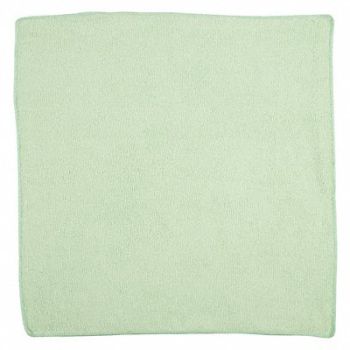 RUBBERMAID COMMERCIAL PRODUCTS Microfiber Cloth 16 x 16 Green PK24, 54TX89