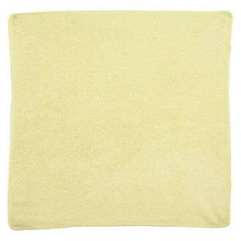 RUBBERMAID COMMERCIAL PRODUCTS Microfiber Cloth 16 x 16 Yellow PK24, 54TX91