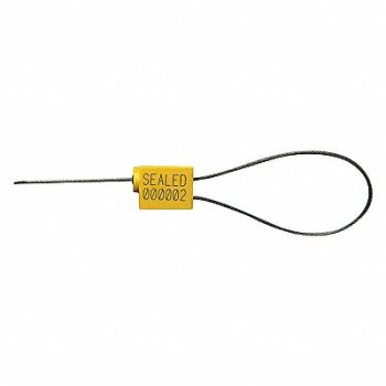 TYDENBROOKS 3/32 Cable Seals Yellow Plastic PK100, 54UA11