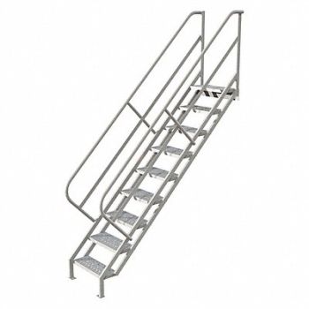 TRI-ARC Stair Unit Steel 9 Steps 450 lb Ld Cap., 420R81